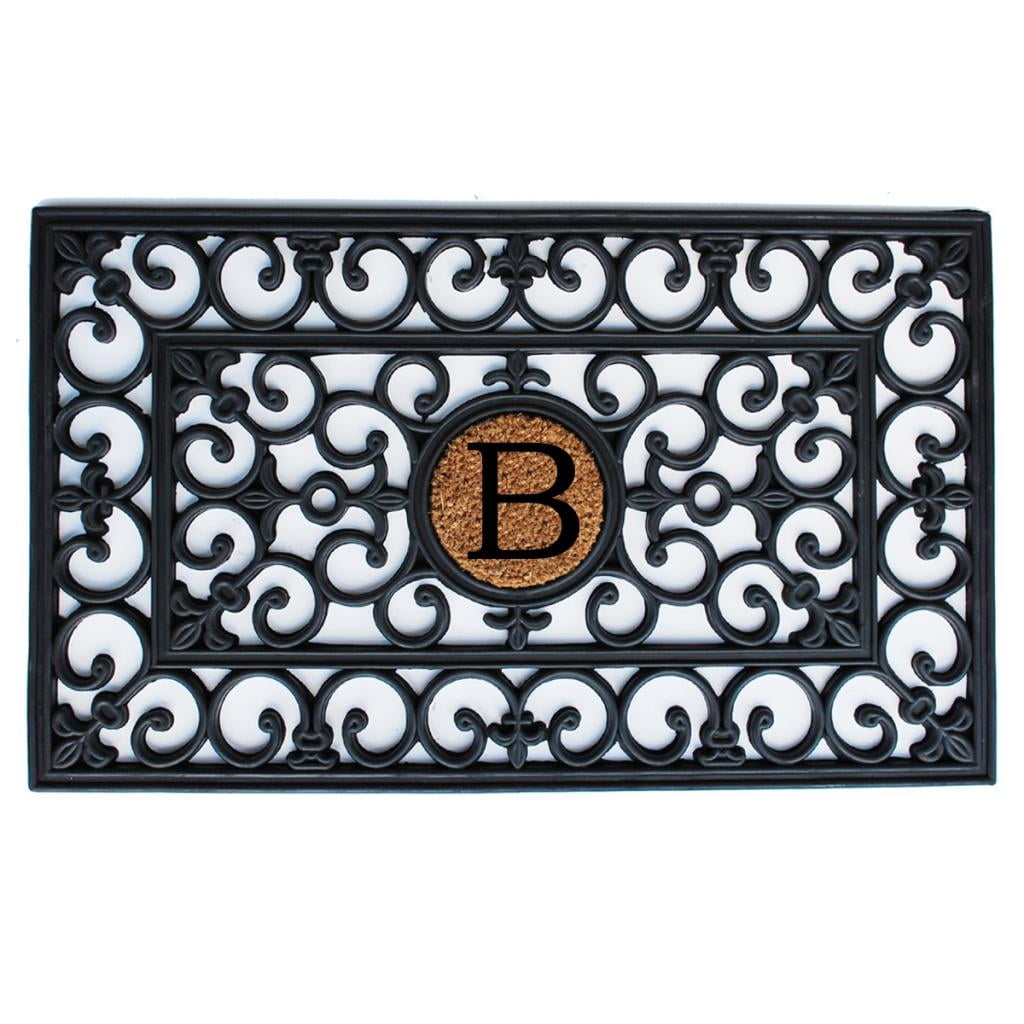 Calloway Mills Rubber/ Coir Monogram Outdoor Doormat 18" x 30" (Letter N)