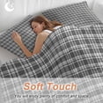 thumbnail image 5 of Geometric Lattice Bedding 3 Piece Duvet Cover Set Full Size, Black Grey Classic Farmhouse Plaid Soft Microfiber Comforter Cover with Zipper Closure & Pillowcases, Wrinkle & FadeResistant Quilt Cover, 5 of 9