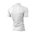 thumbnail image 3 of EOYWHK Men's Athletic Shirts & Tees Mock Neck Soft Stretch Compression Shirts Short Sleeve Slim Fit Casual Tee for Sport Training Workou White L, 3 of 4