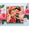 thumbnail image 2 of Vintage Valentine's Day Wall Art | 12in Square Romantic Love Decor, 2 of 8