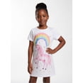 thumbnail image 3 of Comfortable Cute Short Sleeve Everyday Dress for Girls Slim-Fit Casual Dress Classic Round Neck Young Girls Age 5-13, 3 of 6