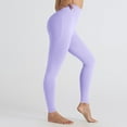 thumbnail image 6 of Jinhomg Women's Yoga Pants High Waist Tummy Control Leggings Solid Color Seamless Stretch Butt Lift Workout Pants Purple XL, 6 of 9
