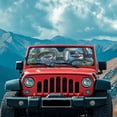 thumbnail image 3 of Yuyamidu Shark Driving Windshield Sun Visor Foldable Sunshade Reindeer Car Sun Shield for 2007-2018 Jeep Wrangler JK JKU & 1997-2006 Jeep Wrangler TJ LJ, 3 of 7
