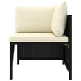thumbnail image 2 of vidaXL 11 Piece Garden Lounge Set with Cushions Poly Rattan Black, 2 of 5