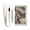 Earth Toned Marble, variant on JIALIOU Nylon Trifold Card Wallet with ID Window Zipper Pocket for Men Women Teen Cockatoos Coconuts Leaf