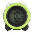 thumbnail image 1 of Reloj despertador LCD moderno a color con doble campana y cronómetro electrónico de escritorio para dormitorio y hogar, 1 of 8