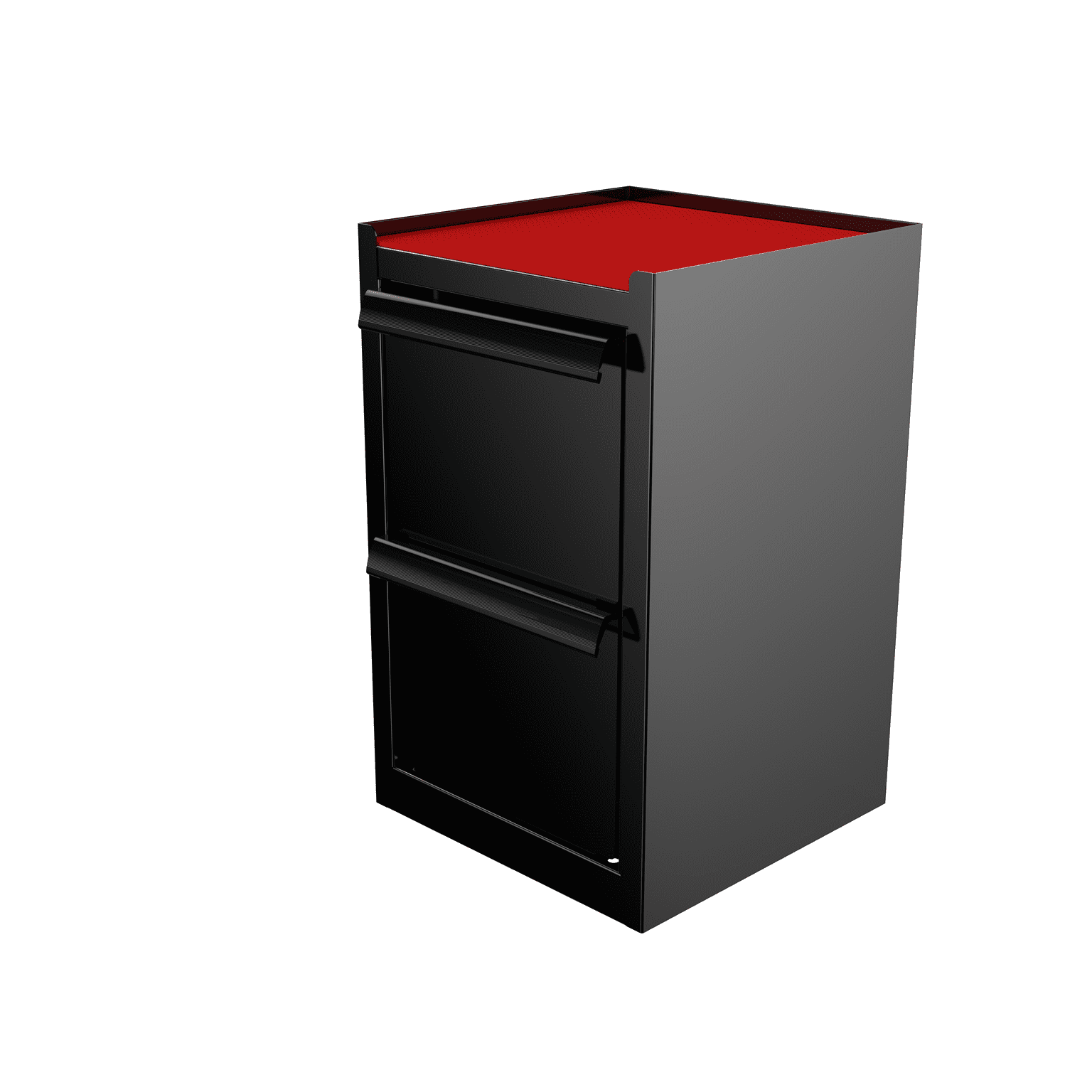Hyper Tough Mini 2-Drawer Side Cabinet with Vertical Locker, Black