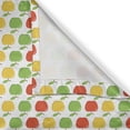 thumbnail image 4 of Ambesonne Colorful Valance Pack of 2, Apples and Leaves Summer, 54"X18", Mustard Dark Pink and Green, 4 of 5