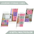 thumbnail image 6 of ​​​​​​​​WERSEON 11 Inch Collapsible Fabric Storage Cubes Bins, Foldable Cube Storage Bins with Handle for Clothes/Toys Storage, 6 Count, 6 of 8