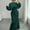 Green, variant on Womens Plus Size Sparkly Neck Dress Chiffon Cape Sleeve Bodycon Mermaid Maxi Dresses Cocktail Party Formal Club