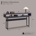 thumbnail image 3 of SinCiDo 63" Long Console Table for Entryway w/Open Storage Shelf, Sofa Table Behind Couch, Modern Entryway Table for Living Room, Hallway, 3 of 7