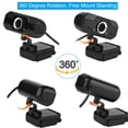 thumbnail image 4 of HEVIRGO Web Video Camera 360-Degree Rotation Built-in Microphone Bracket Adjustable High Precision Record Video Video Calling Conferencing Recording Webcam for Home, 4 of 10