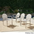 thumbnail image 7 of Noble House Aurora Wicker Stacking Patio Dining Arm Chair in Gray (Set of 4), 7 of 7