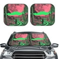 thumbnail image 2 of Naloa Neon Desert Moon Print 2-Piece Windshield Sunshade,Foldable Car Front Window Sun Shades,for Most Sedans SUV Truck-Medium, 2 of 6