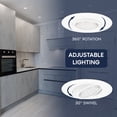 thumbnail image 3 of LUXRITE 3" Gimbal LED Recessed Light, 5CCT, 9W, 750LM, Dimmable, CRI90, ETL 6PK, 3 of 7