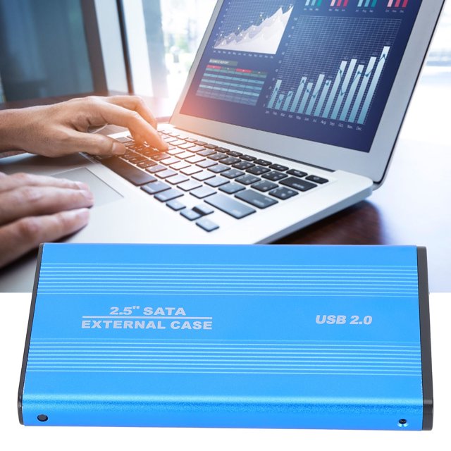 SSD Enclosure, SSD Hard Disk Box 480Mbps for Data Storage Blue