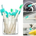 thumbnail image 4 of 16 Pcs Small Household Cleaning Brushes Deep Detail Crevice Cleaner Brush Set Crevice Cleaning Tool 8 in 1 Detail Cleaning Brush Bottle Cap Brush for Small Holes Corner Space Keyboard Bottle Tile, 4 of 5