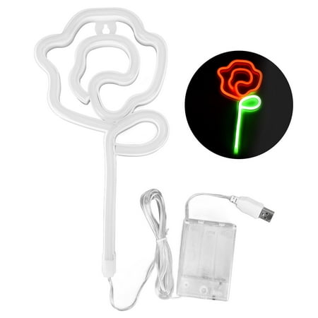 

Neon Lights Rose Flower Style Valentine s Day Proposal Wedding Confession Scene Home Decoration LightsRed Light Green Light
