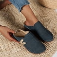 thumbnail image 4 of HaoXianJian Women Mules Shoes: Comfortable Arch Support Closed Toe Sandals Backless Low Wedge Slip on Shoes Comfortable Spring Flat Shoes for Office, Work, 4 of 5