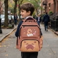 thumbnail image 5 of FKELYI Brown Cartoon Capybara Print 17 Inch School Backpack for Kids Backpacks with Multi-Pockets Casual Daypack Travel Rucksack for Hiking Traveling Camping, 5 of 7