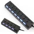 thumbnail image 4 of Concentrador USB Kearding Adaptador de expansión Negro 7 puertos Multifuncional para Laptop, 4 of 6