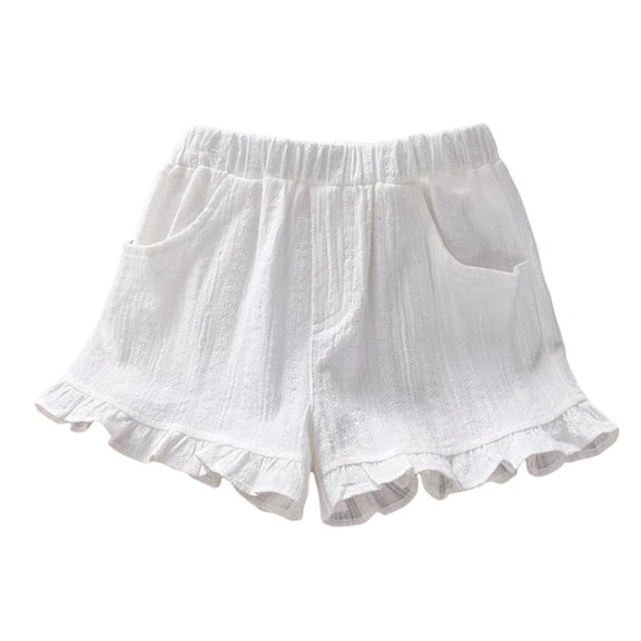 JYnXIANTI Toddler Girls Shorts Lightweight Ruffle Hem Pockets Shorts Infants Baby Cute Comfortable Shorts Kids Thin Clothes