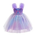 thumbnail image 5 of LOEL Girls Witch Dress Purple Princess Dress Wedding Sequin Tulle Dresses Ball Gown Birthday Party Dress Up, 5 of 8
