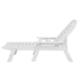 thumbnail image 2 of Outdoor Chaise Lounge Chair 6 Position Adjustable Reclining HDPE Lounger White, 2 of 10