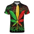 thumbnail image 4 of Jamaica Music Notes Stave Theme Men Zipper T-shirt Summer Casual Short Sleeve T-shirt Top, 4 of 7
