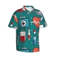 thumbnail image 2 of Bixox Men's Hawaiian Shirts Men's Medical Elements Print Short-Sleeve Shirt-XX-Large, 2 of 8
