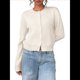 thumbnail image 3 of Suéter Tipo Cárdigan Corto de Larga con Botones y Cuello Redondo para Mujer, Ropa de Punto . Albaricoque Beige S, 3 of 9