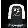thumbnail image 2 of Shop4Ever Men's Just A Girl Who Loves Horses Raglan Baseball Shirt Large Black/White, 2 of 4