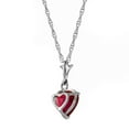 thumbnail image 3 of Galaxy Gold 1.45 ct 14k 20" Solid White Gold Necklace Heart-Shaped Ruby, 3 of 7