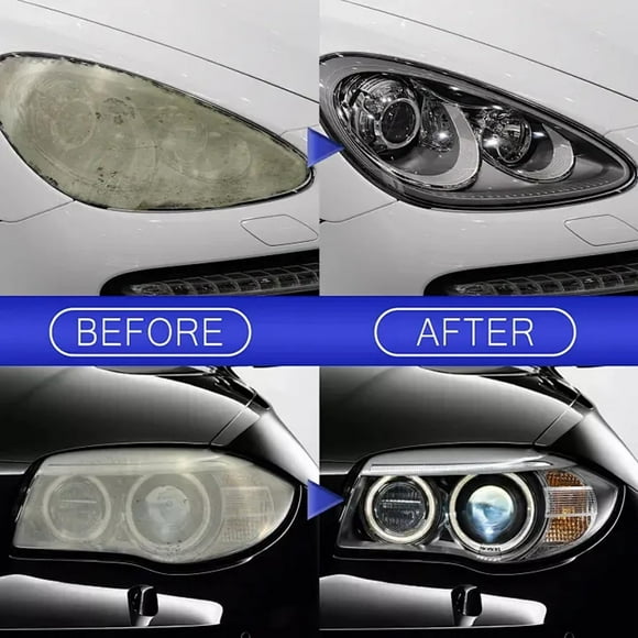 Kieccall Headlight Restoration Polish Cleaner Cream, Repairs Yellowed Foggy Lenses, Improves Light Output, No Sanding Required, 100ml Bottle