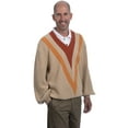 thumbnail image 1 of Inca Fashions - 100% Alpaca Wool Retro V's Golf Pullover Sweater - Vintage Style, 1 of 4
