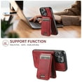 thumbnail image 6 of Dteck 2 In 1 Detachable Back Magnetic Cover for iPhone 14 Plus, Compatible with MagSafe, iPhone 14 Plus Wallet Case with Detachable Card Holder Wallet for Women Men,Red, 6 of 6