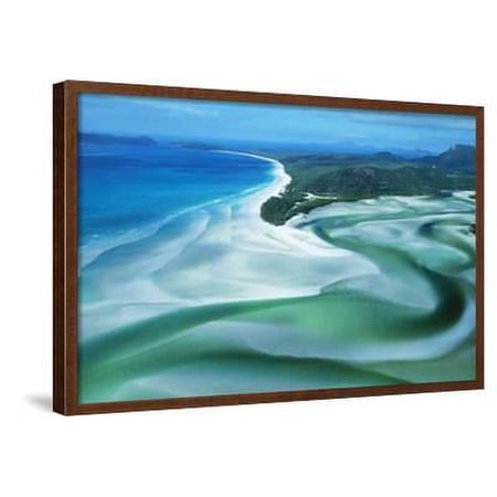 Australia Whitehaven Beach, Whitsunday Island, Scenic World Culture Framed Art Print Wall Art Sold by Art.Com