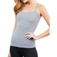 thumbnail image 3 of Active Basic Women & Juniors Solid Plain Adjustable Spaghetti Strap Layering Cropped Camisole Tank Top, 3 of 4