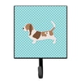 thumbnail image 1 of Basset Hound Checkerboard Blue Leash or Key Holder, 1 of 1