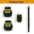 thumbnail image 2 of Behome Tool Belt, 26 Pockets Heavy Duty Tool Pouch, Detachable Adjustable Utility Belt Work Bags for Electrician, Carpenter, Black and Yellow, 2 of 7