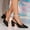 Black, variant on Heels for Women Block Chunky Platform High Heels Closed Pointed Toe Ankle Strap Dressy Comfortable formal Dress Pump Shoes Wine 9.5(43)