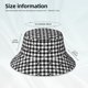 thumbnail image 3 of Balery Black Tartan Plaid Sombreros para el sol para hombre y mujer, sombrero de pescador con UPF 50+, 3 of 6