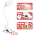 thumbnail image 1 of Lámpara de escritorio LED inalámbrica recargable, luz de lectura de libros con 28 LED, 3 colores y 3 regulables, lámpara de abrazadera para cama, lámpara de noche táctil para niños, blanca, 1 of 5