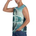 thumbnail image 3 of Fotbe Men's Polar Bear On Iceberg Print Men's Sleeveless Muscle Tank Tops Casual T-Shirts for Gym Workout Beach-3X-Large, 3 of 8