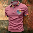 thumbnail image 2 of Dwelliawo We the People 250 Years Polo Shirt for Men American Flag 1776 2026 Patriotic Flag Button Down Graphic Tee Shirt Patriotic Casual Camouflage Polo Hot Pink L, 2 of 4
