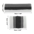 thumbnail image 4 of Unique Bargains 1 Set Breathable Headband with Wristband Sweat Headband for Sport White Gray, 4 of 6