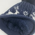 thumbnail image 4 of DHFJKG Christmas Knit Scarf Hat Gloves Set Unisex Reindeer Pattern Warm Long Scarves Beanie Mittens 3PCS Cold Weather Cozy Windproof Warm Set, 4 of 7