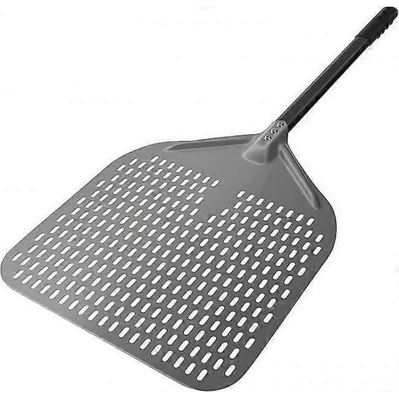 14" Perforated Pizza Peel Long Bar Hard Anodized Aluminum Oxide Pizza Peel Super Large Pivot Pizza Peel Professional