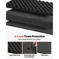 thumbnail image 4 of VEVOR Hard Rifle Case, Lockable Rifle Case with Detachable XPE Foam, 50 in Gun Storage with Wheels, IP67 Waterproof & Dustproof Pistol Storage Cases for Rifles, Shotguns, Airsoft Guns, Black, 4 of 9