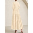 thumbnail image 5 of Vestido PRETTYGARDEN Maxi Beige de Manga Larga Otoño 2025, 5 of 5